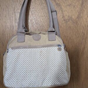 Ladies beige Kipling crossbody tote